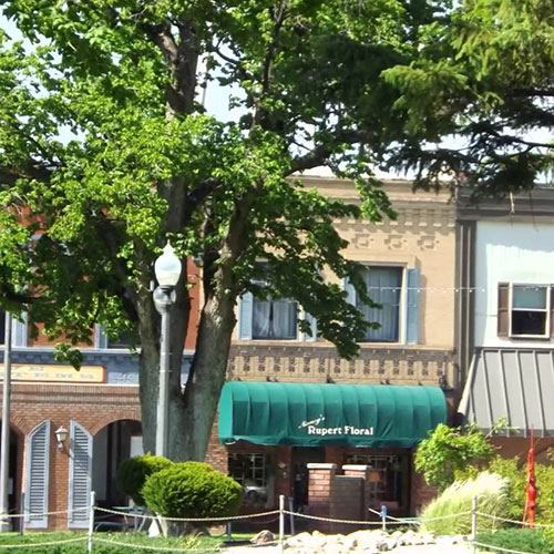 Aerial view of Rupert