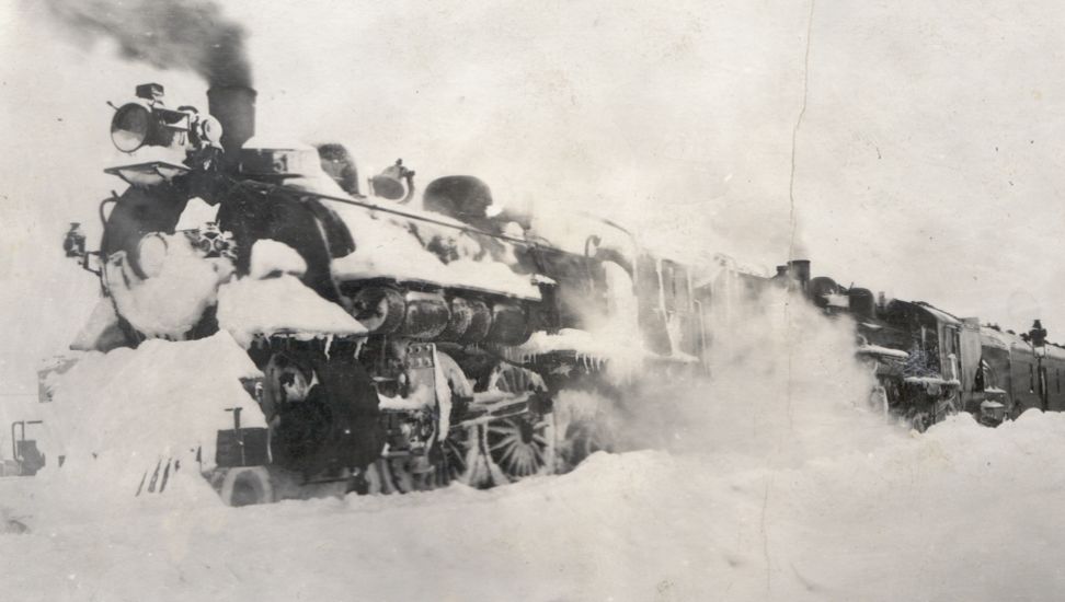 Snow Covered Train - 1915